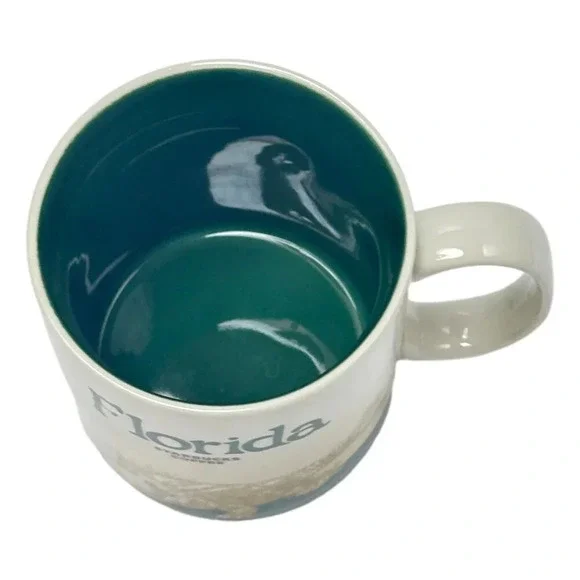 Starbuck Mug Florida 16 Fl Oz 2011 Collector Series Alligator Ceramic - Picture 4 of 7